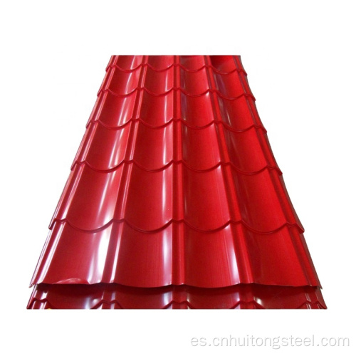 Hoja de techos de acero corrugado galvanizado prepantado de PPGI